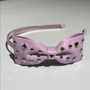 Leather Bow Headband